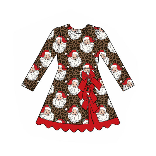 GLD1679 yoga scallop  Christmas santa camo  girl  outfit skirt  202607 preorder