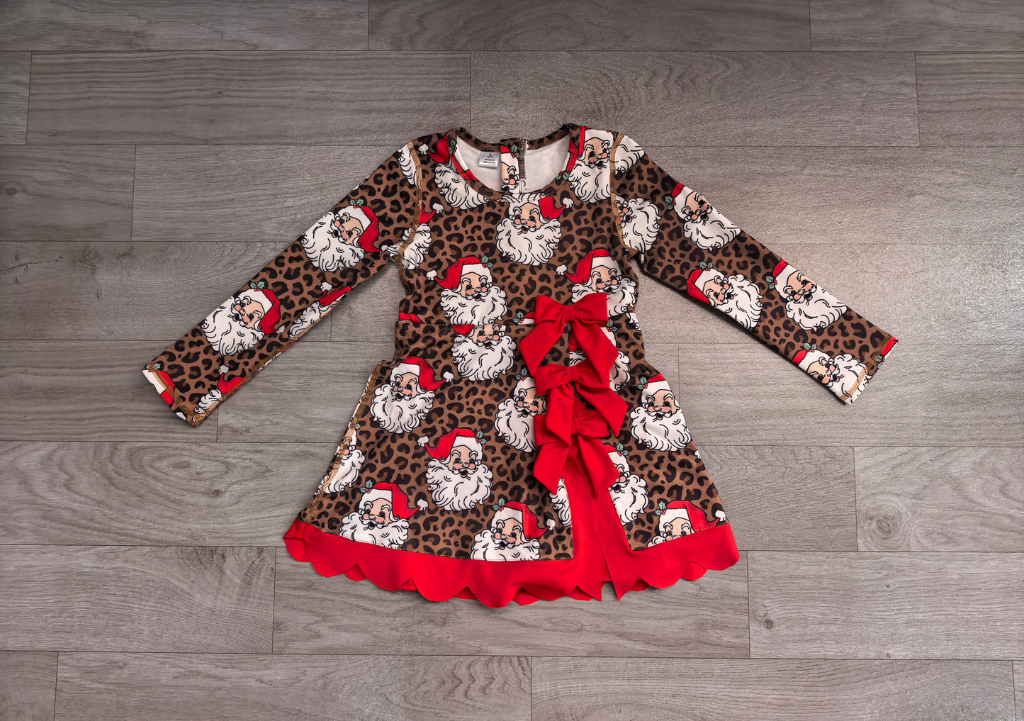 RTS GLD1679 yoga scallop  Christmas santa camo  girl  outfit skirt  202607