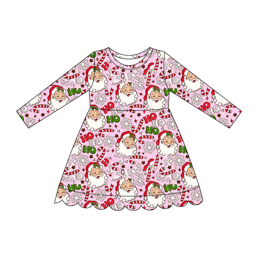GLD1681 yoga scallop Christmas santa checkerboard girl  outfit skirt  202607 preorder