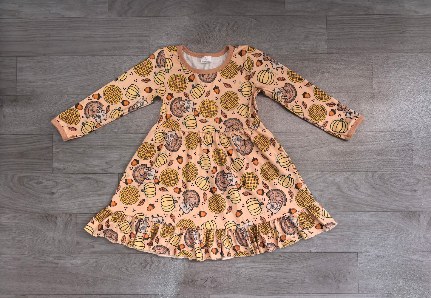 GLD1691 turkey pumpkin girl outfit skirt  202607 preorder