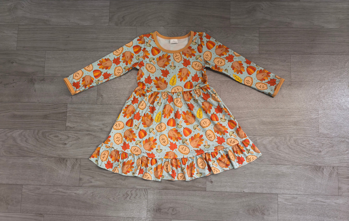 GLD1692 turkey pumpkin girl outfit skirt  202607 preorder