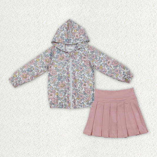 NO MOQ RTS GLD1815-bundle，GT0914+GLK0078-Yoga BOW flower kids girl outfit Skirt 202609