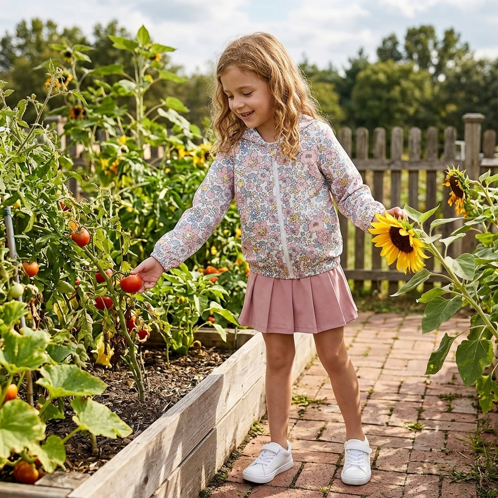 NO MOQ RTS GLD1815-bundle，GT0914+GLK0078-Yoga BOW flower kids girl outfit Skirt 202609