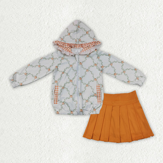 NO MOQ RTS GLD1816-bundle，GT1662+GLK0109-Yoga BOW flower kids girl outfit Skirt 202609