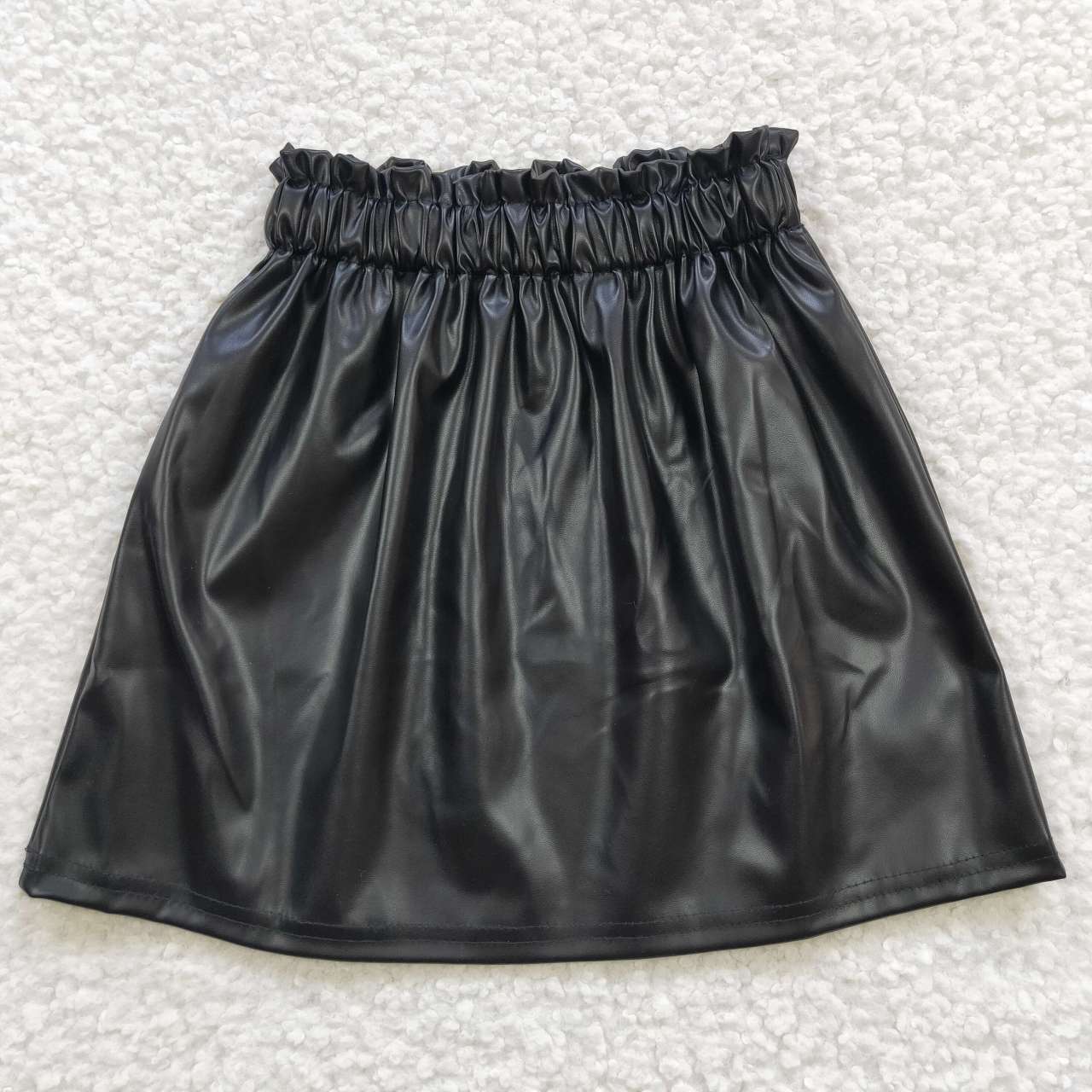GLK0013 girl leather black skirt 20230518 RTS