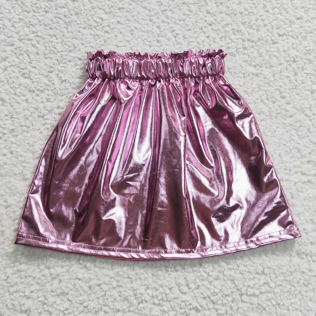 GLK0014 girl leather pink purple skirt 20230612 RTS