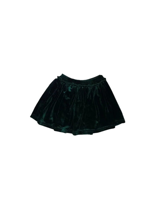 GLK0015 girl velvet green skirt 20230616  preorder