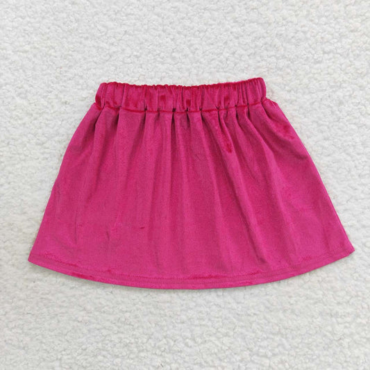 GLK0017 girl skirt leather hot pink 20230920 RTS