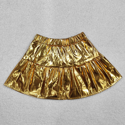GLK0043 western golden skirt glitter sparkling girl shorts 202502 RTS