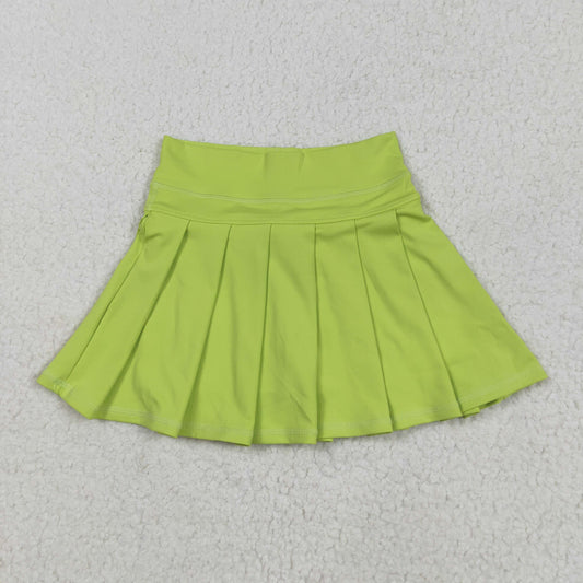 GLK0081 yoga  Gym Running Tennis Skirt Skort with Underwear Covered solid color girl skirt 202505 RTS