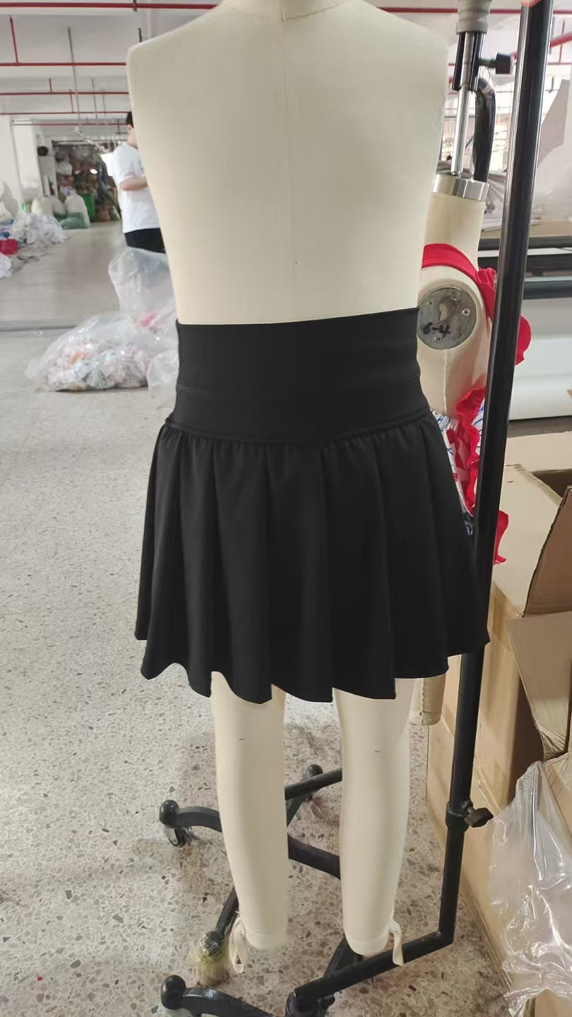 GLK0087 yoga  solid color girl skirt 202505 RTS