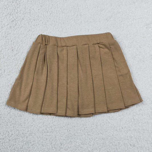 GLK0107 cotton Solid cotton khaki girl kids shorts skirt 202507 RTS