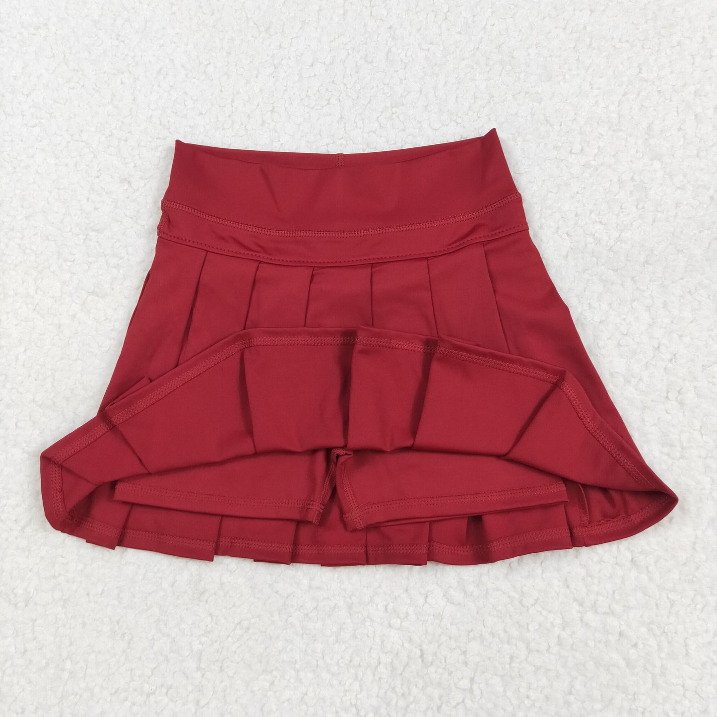 GLK0124 yoga Maroon girl kids shorts skirt 202507 RTS