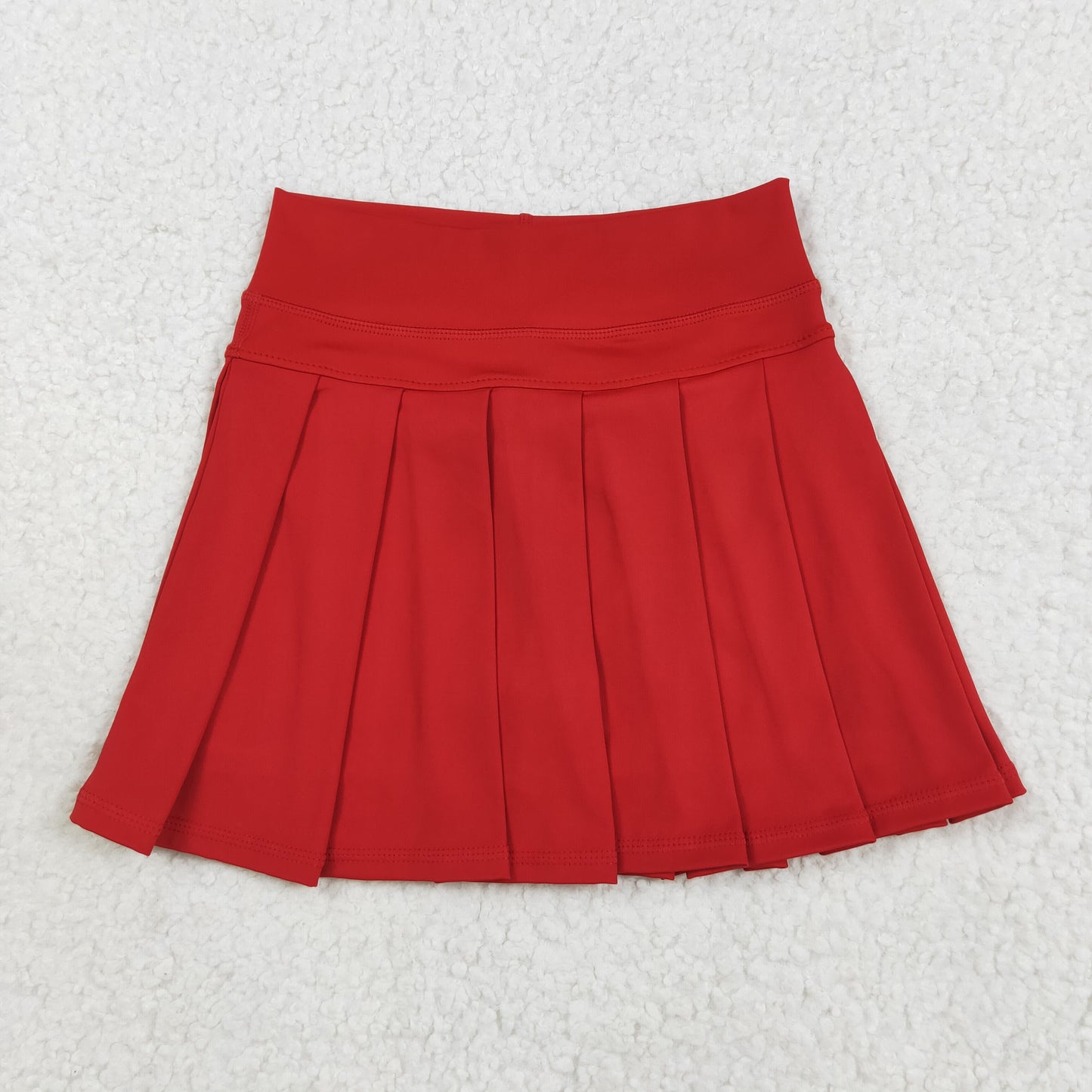 GLK0125 yoga red girl kids shorts skirt 202508 RTS