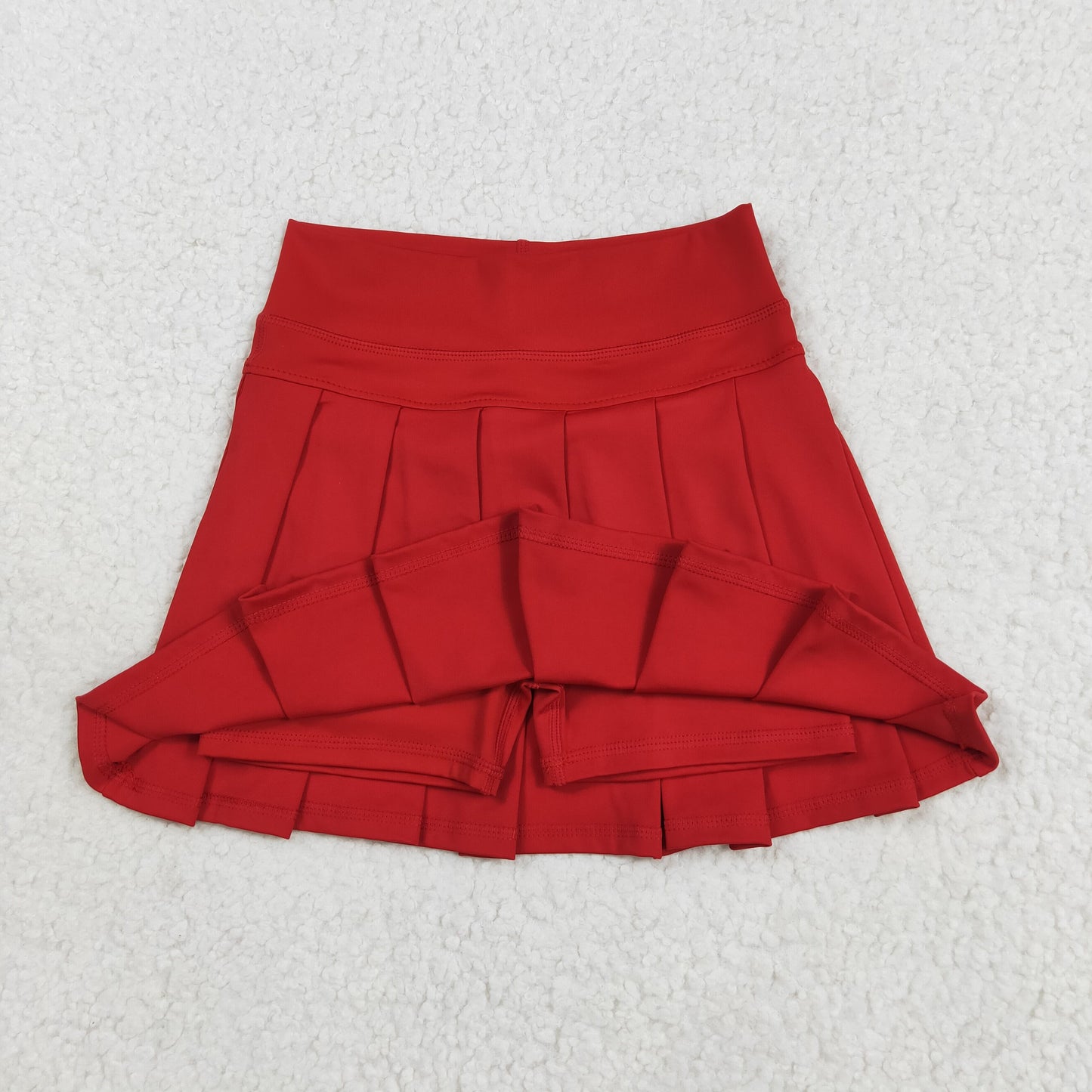 GLK0125 yoga red girl kids shorts skirt 202508 RTS