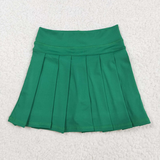 GLK0126 yoga green girl kids shorts Green Skort  skirt 202508 RTS