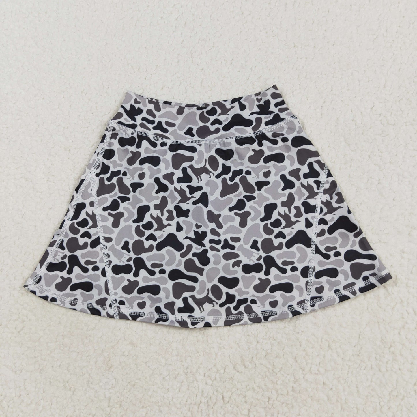 GLK0127 camo yoga kaki girl kids shorts skirt 202508 RTS