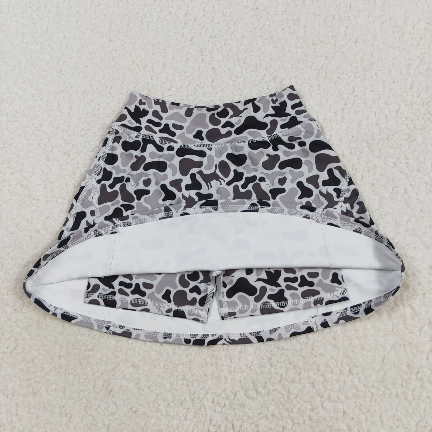 GLK0127 camo yoga kaki girl kids shorts skirt 202508 RTS