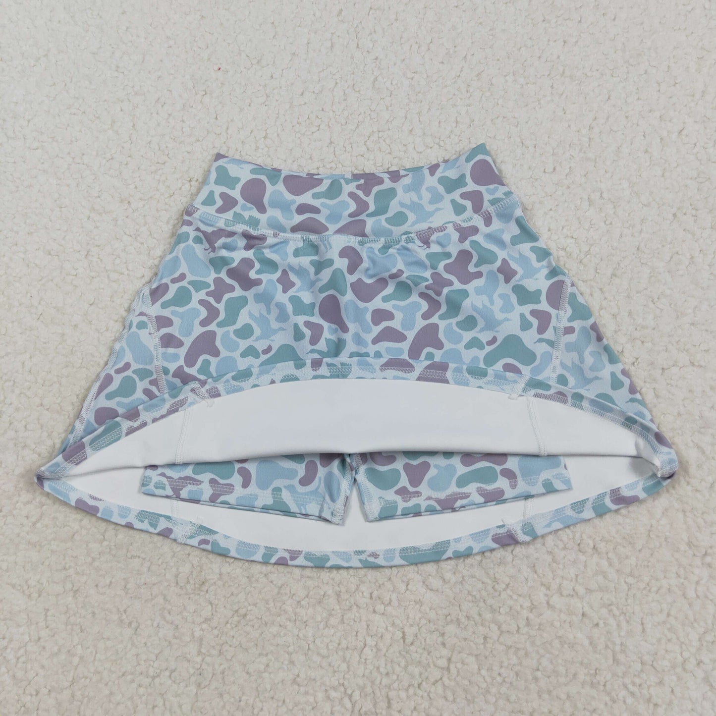 GLK0128 camo yoga kaki girl kids shorts skirt 202508 RTS