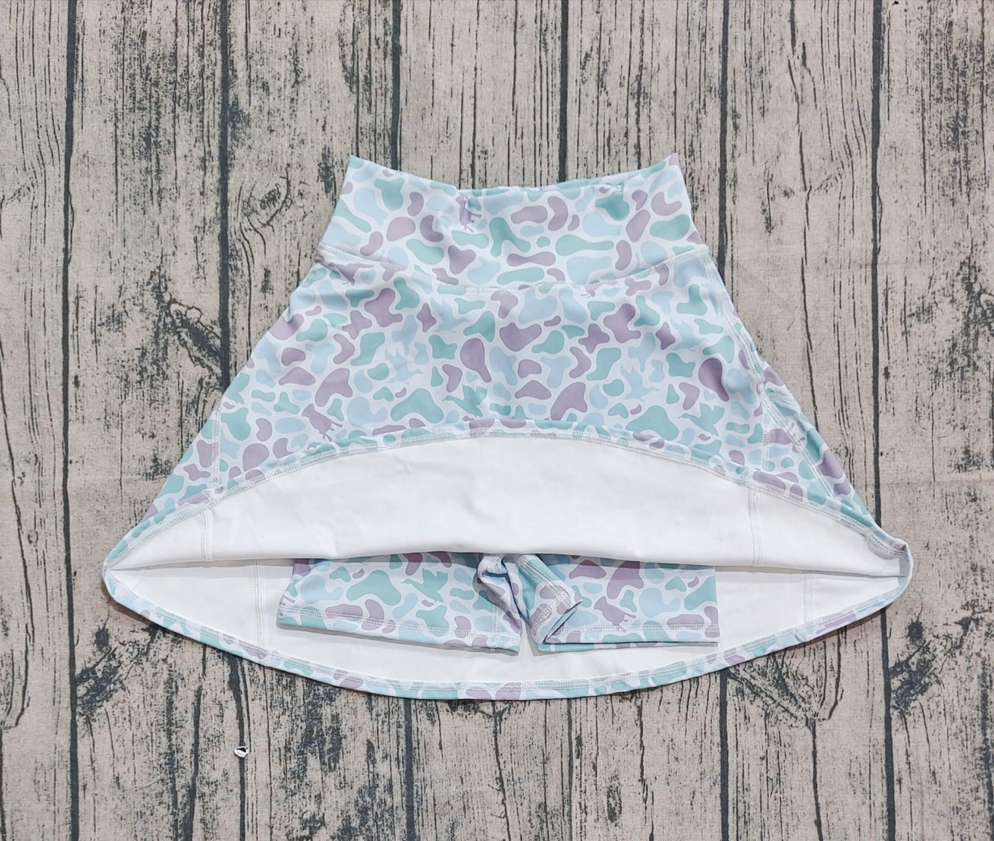 GLK0132 camo yoga girl kids shorts skirt 202508 RTS