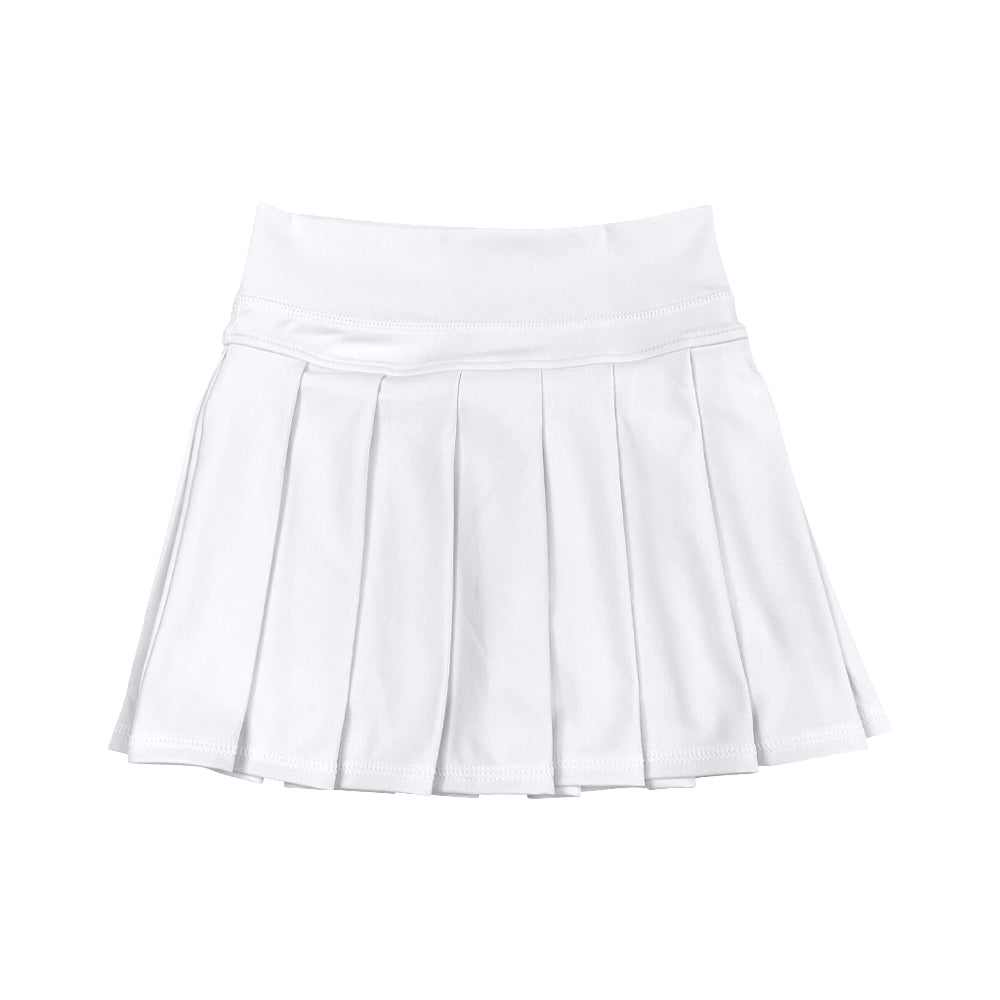 GLK0136 White yoga girl kids shorts skirt 202508 preorder