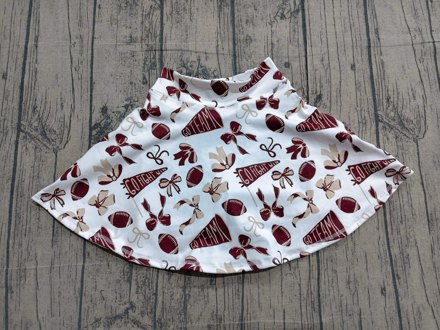 GLK0139 GO TEAM CHEER football yoga girl kids shorts skirt 202604 preorder