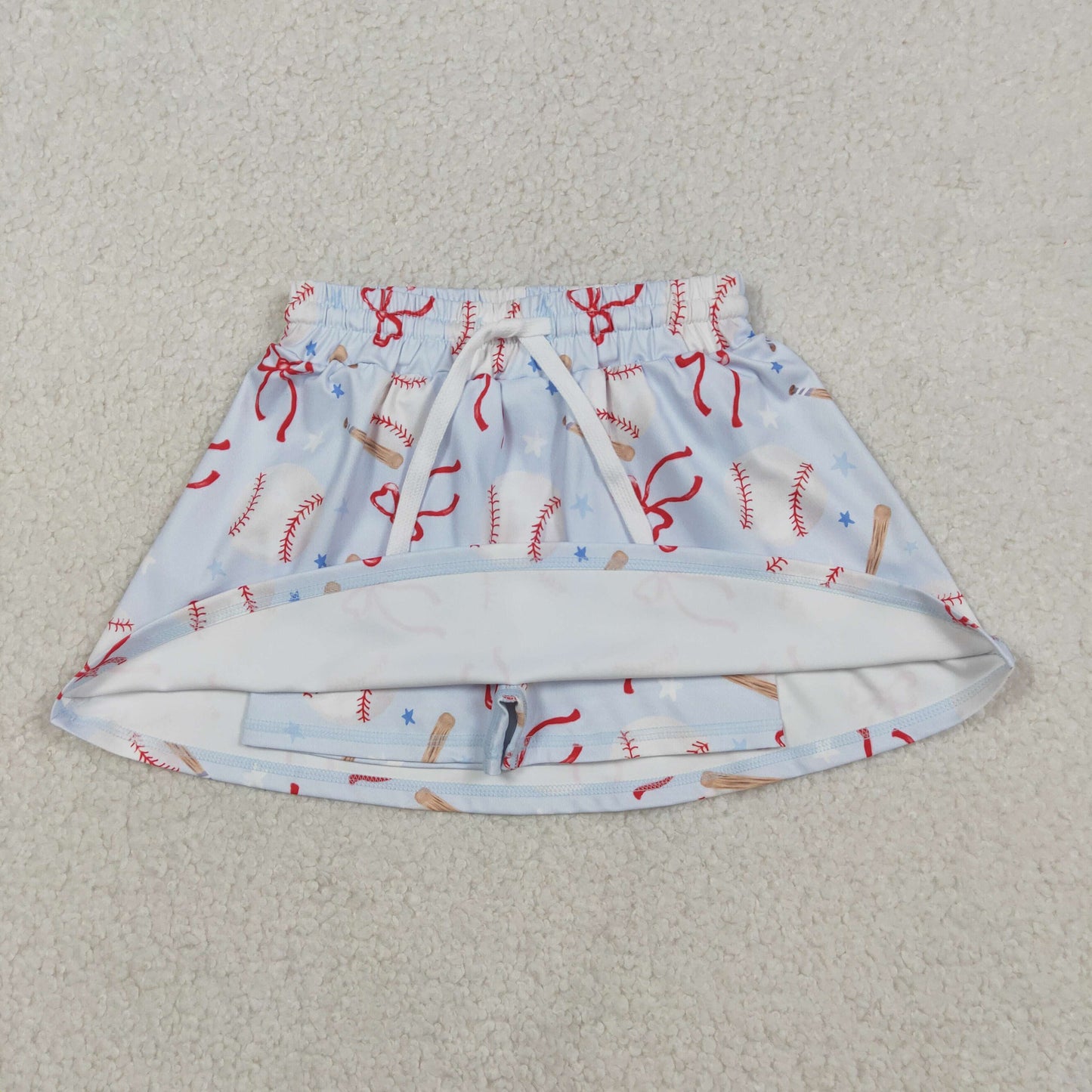 GLK0169 yoga bow baseball girl kids shorts skirt 202512 RTS