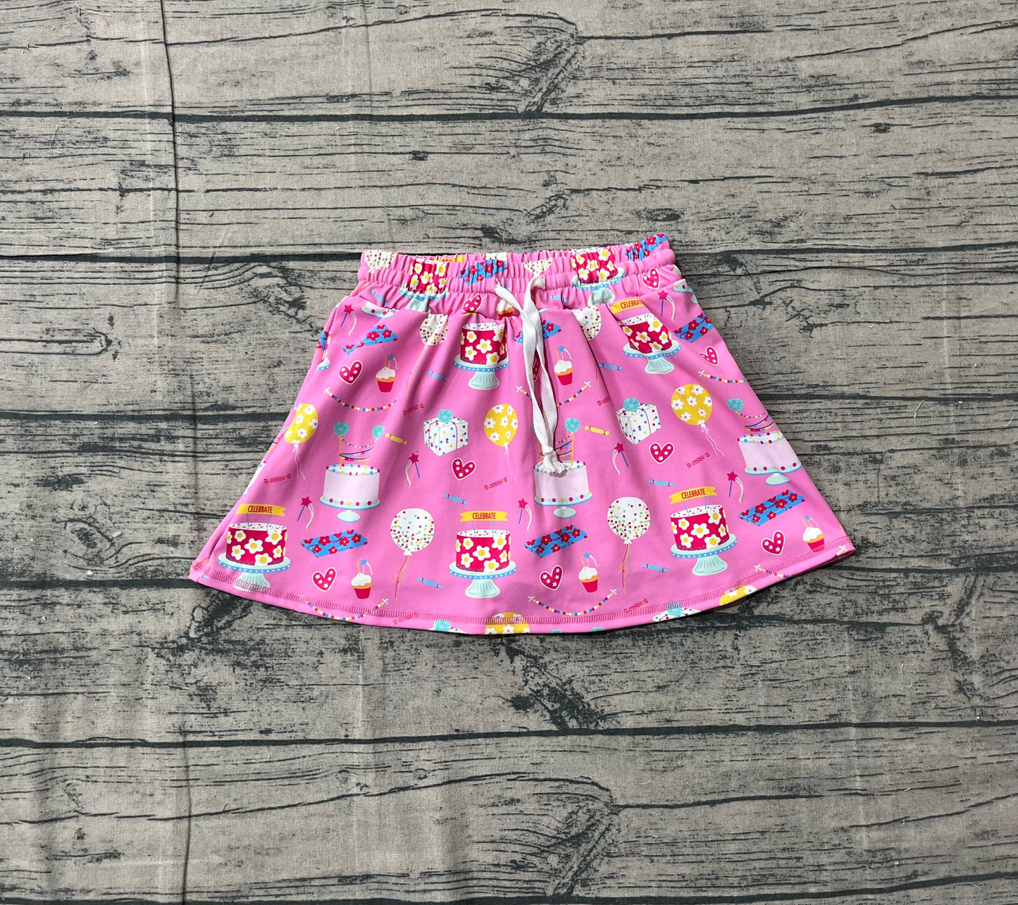 GLK0170 yoga bow birthday girl kids shorts skirt 202511 preorder