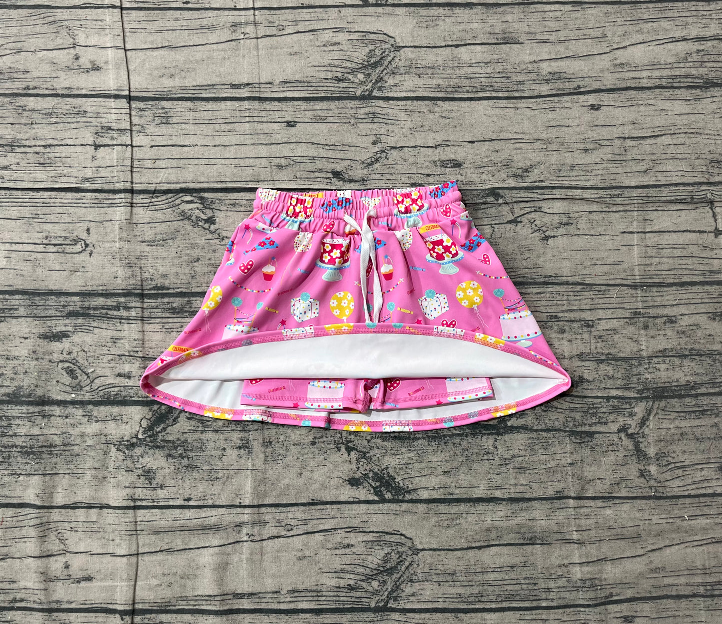 GLK0170 yoga bow birthday girl kids shorts skirt 202511 preorder