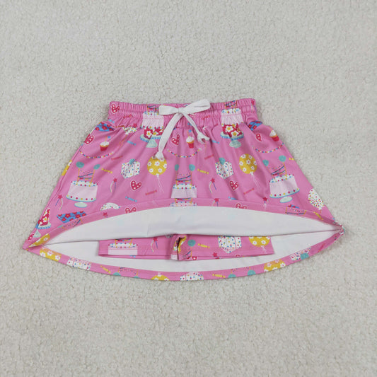 GLK0170 yoga bow birthday girl kids shorts skirt 202512 RTS