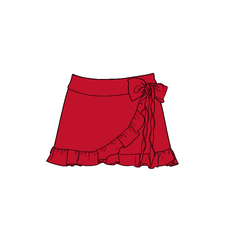 GLK0215 yoga red girl kids shorts skirt 202511 preorder