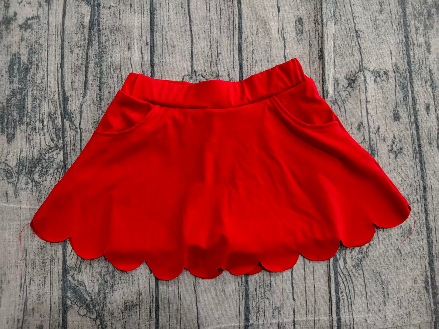 GLK0235 YOGA scallop pink girl kids shorts skirt 202604 PREORDER