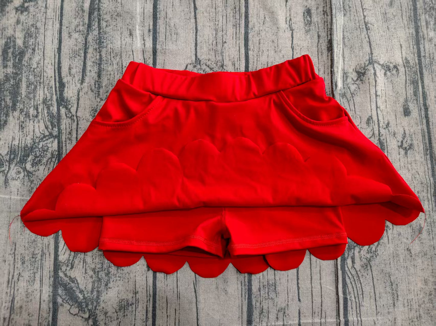GLK0235 YOGA scallop pink girl kids shorts skirt 202604 PREORDER