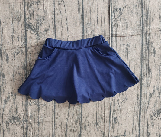 GLK0236 scallop yoga blue girl kids shorts skirt 202602