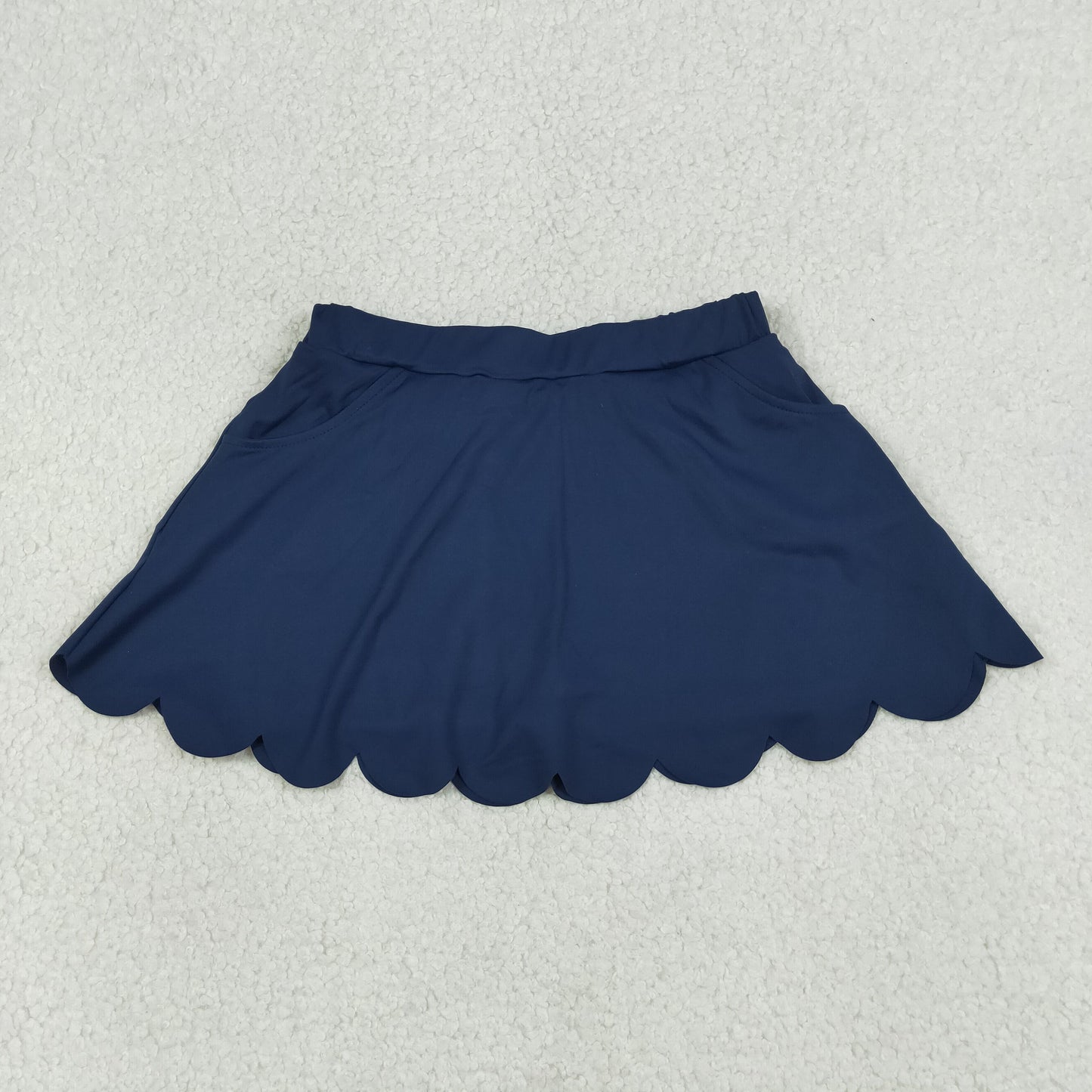 GLK0236 scallop yoga blue girl kids shorts skirt 202604 RTS