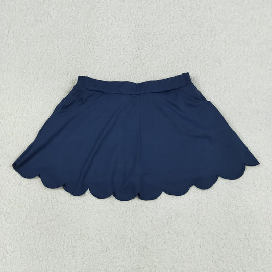 GLK0236 scallop yoga blue girl kids shorts skirt 202604 RTS