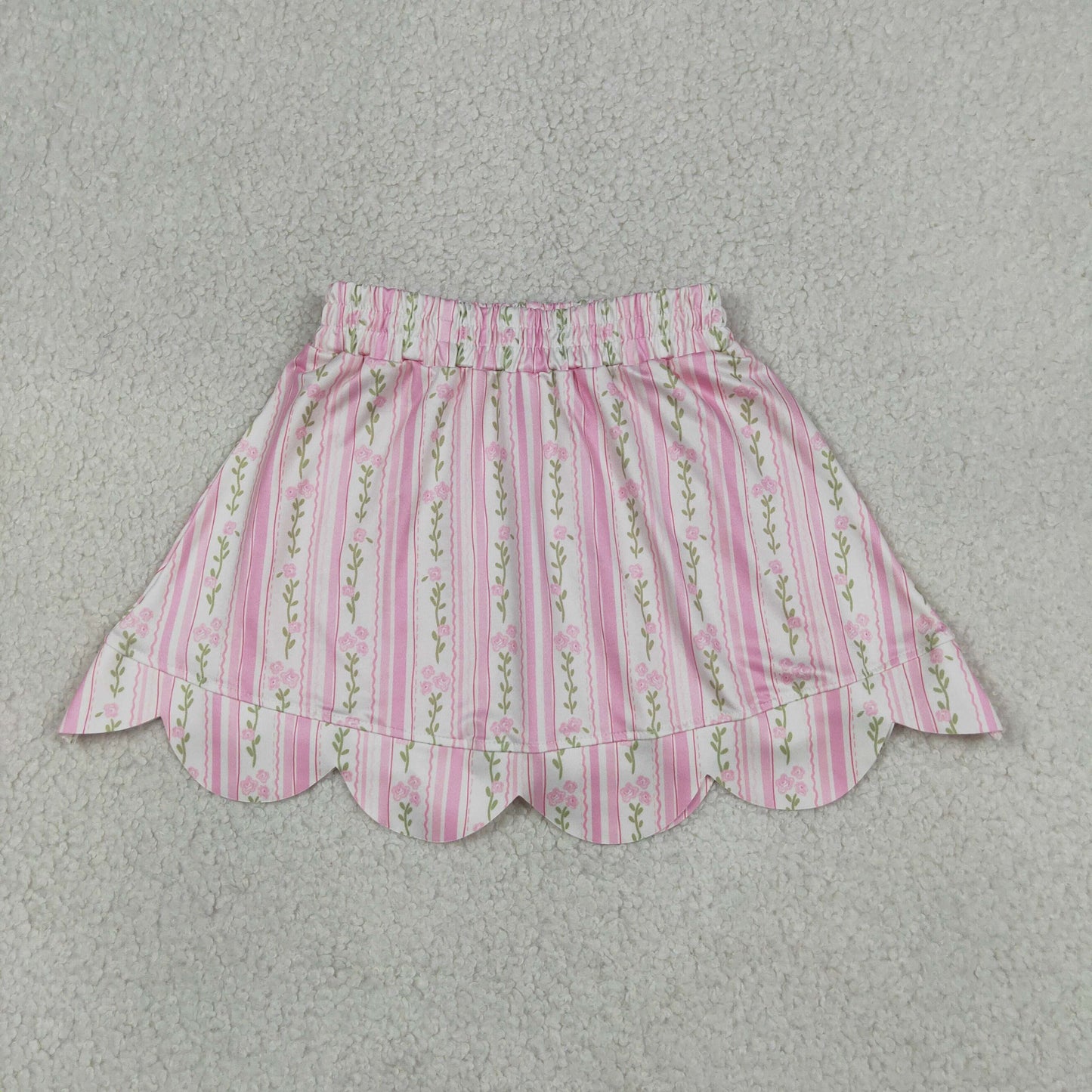 GLK0238   scallop pink girl kids shorts skirt 202605 RTS