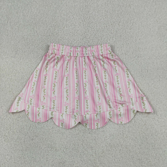 GLK0238   scallop pink girl kids shorts skirt 202605 RTS