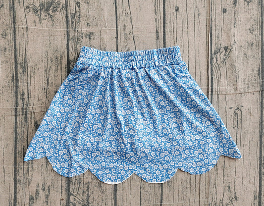 GLK0239  scallop blue girl kids shorts skirt 202603