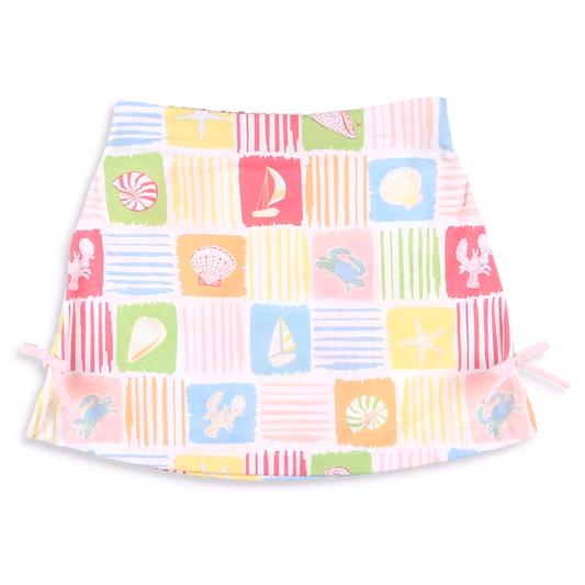 GLK0295 sea sailboat shell girl kids shorts skirt 202605 preorder