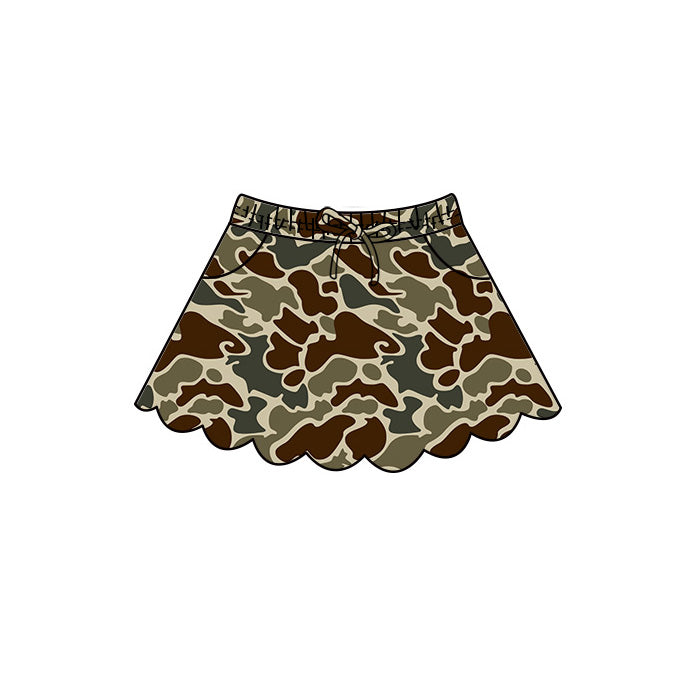 GLK0296 scallop camo girl kids shorts skirt 202605 preorder