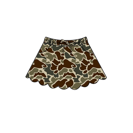 GLK0296 scallop camo girl kids shorts skirt 202605 preorder
