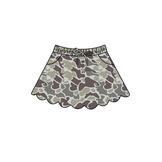 GLK0297 scallop camo girl kids shorts skirt 202605 preorder