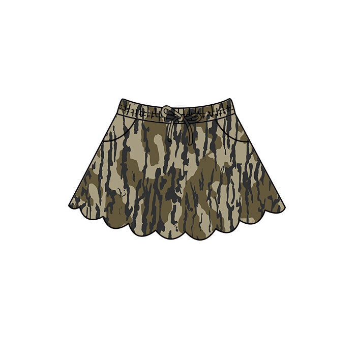 GLK0298 scallop camo girl kids shorts skirt 202605 preorder