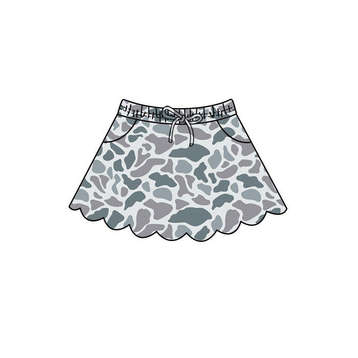 GLK0299 scallop camo girl kids shorts skirt 202605 preorder