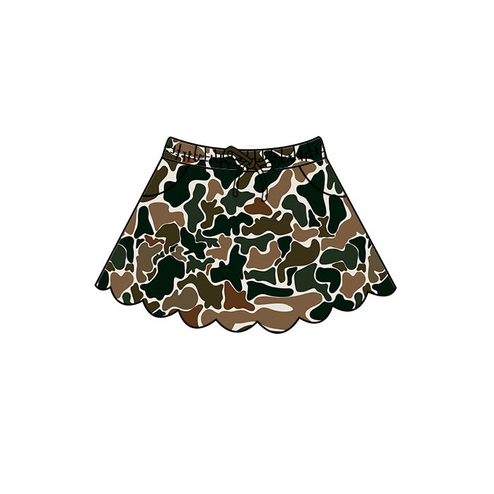 GLK0300 scallop camo girl kids shorts skirt 202605 preorder