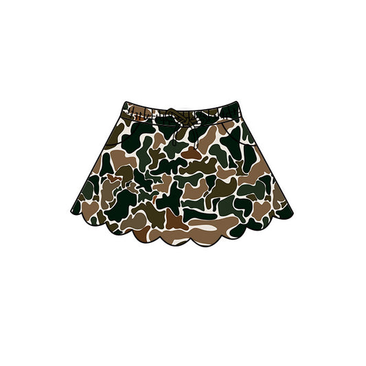 GLK0300 scallop camo girl kids shorts skirt 202605 preorder