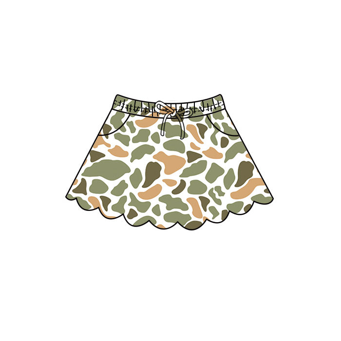 GLK0302 scallop camo girl kids shorts skirt 202605 preorder