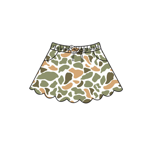 GLK0302 scallop camo girl kids shorts skirt 202605 preorder