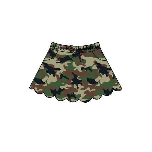 GLK0303 scallop camo girl kids shorts skirt 202605 preorder